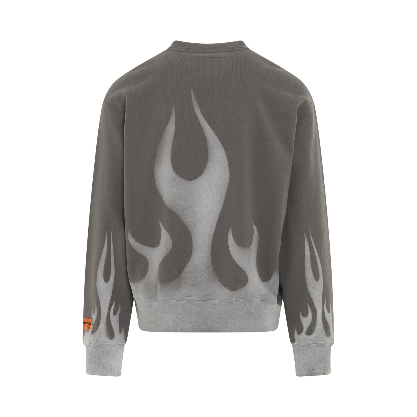 Heron Law Flames Crewneck in Grey/White