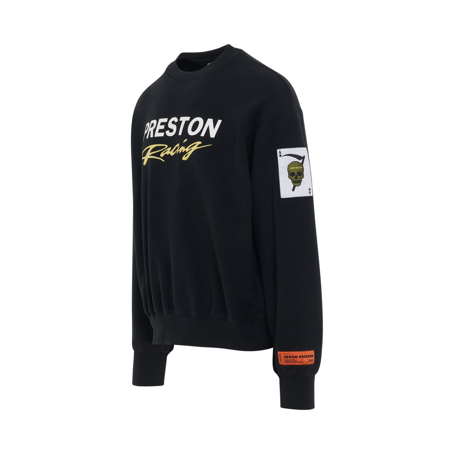 Preston Racing Crewneck in Black/White