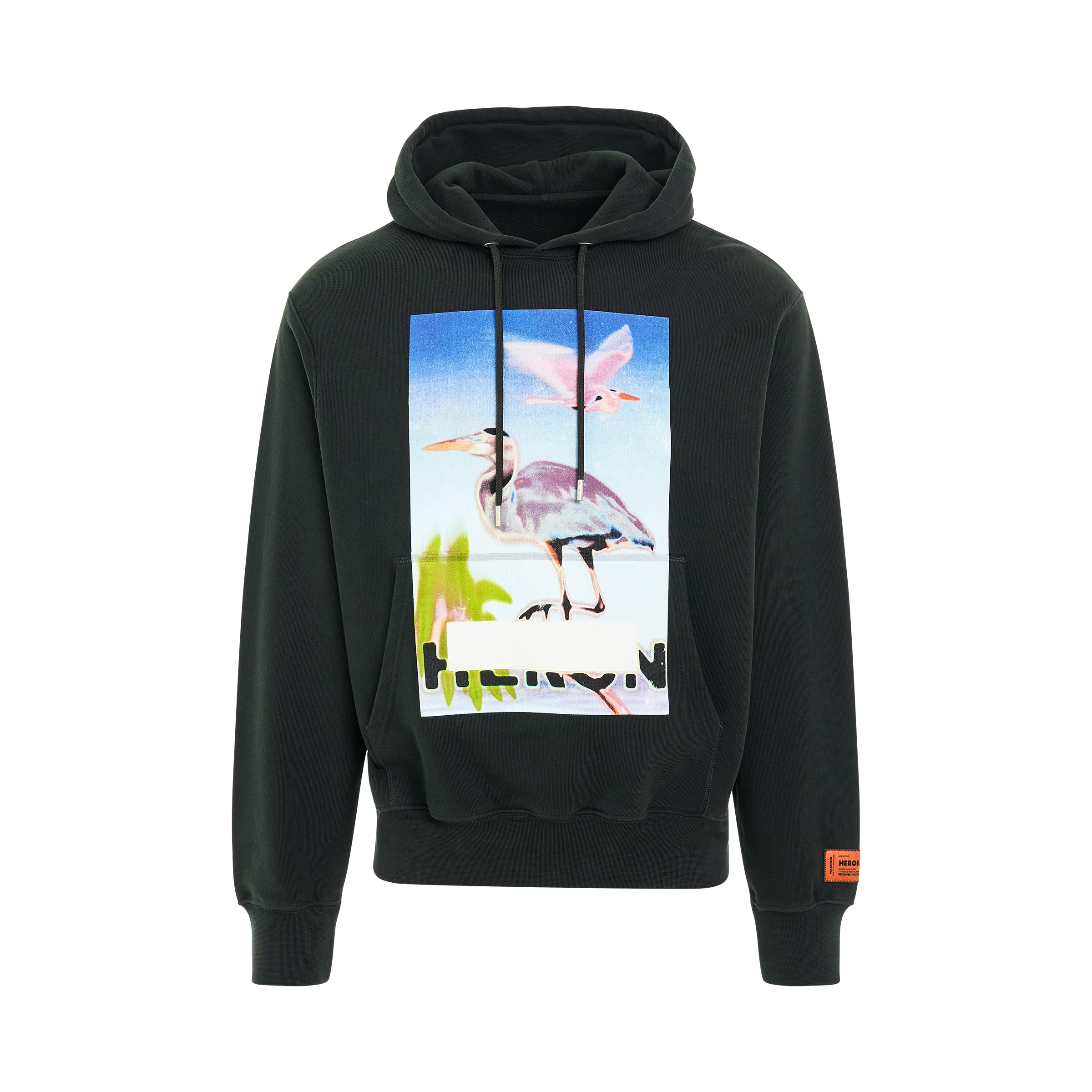 Heron Censored Hoodie in Black/Purple