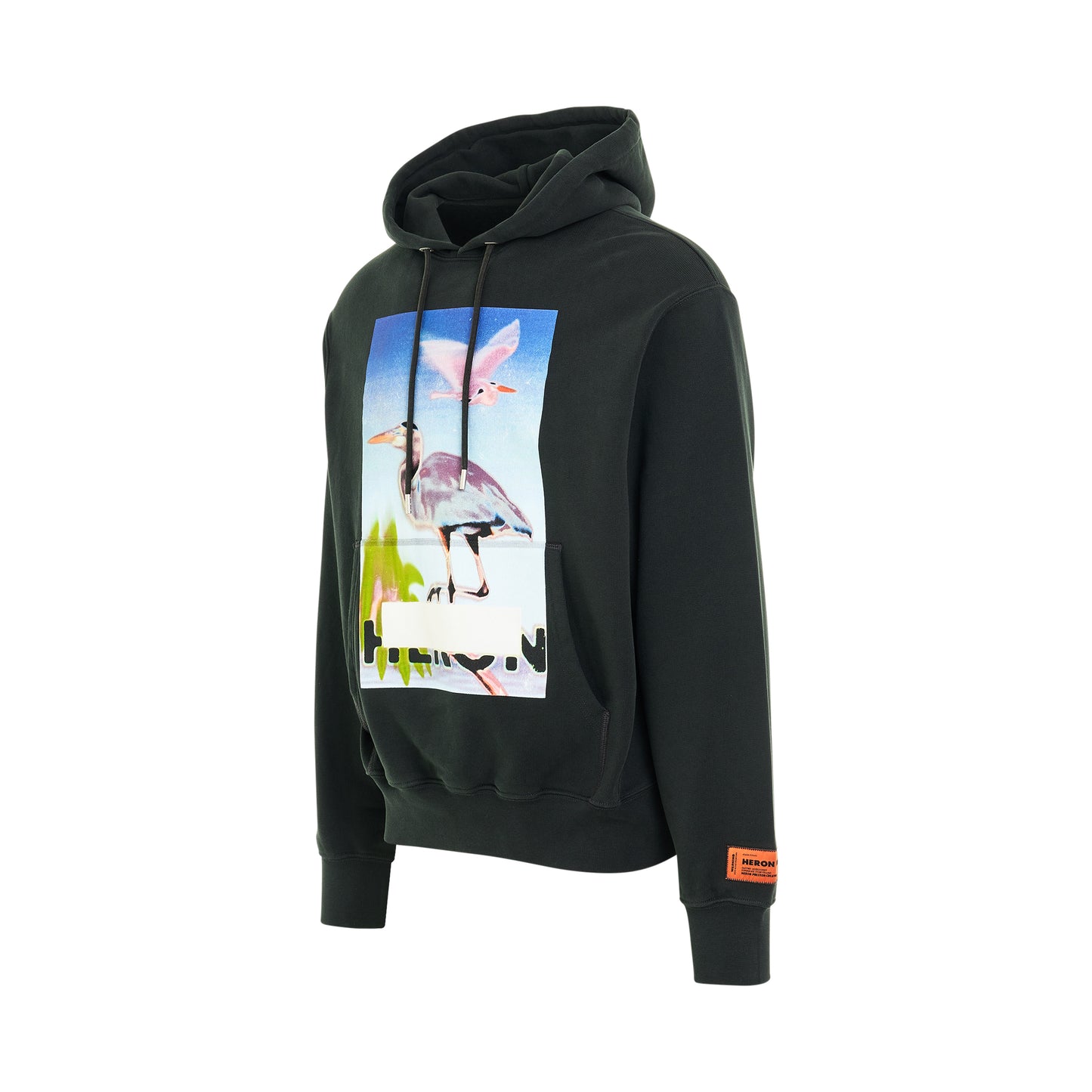 Heron Censored Hoodie in Black/Purple