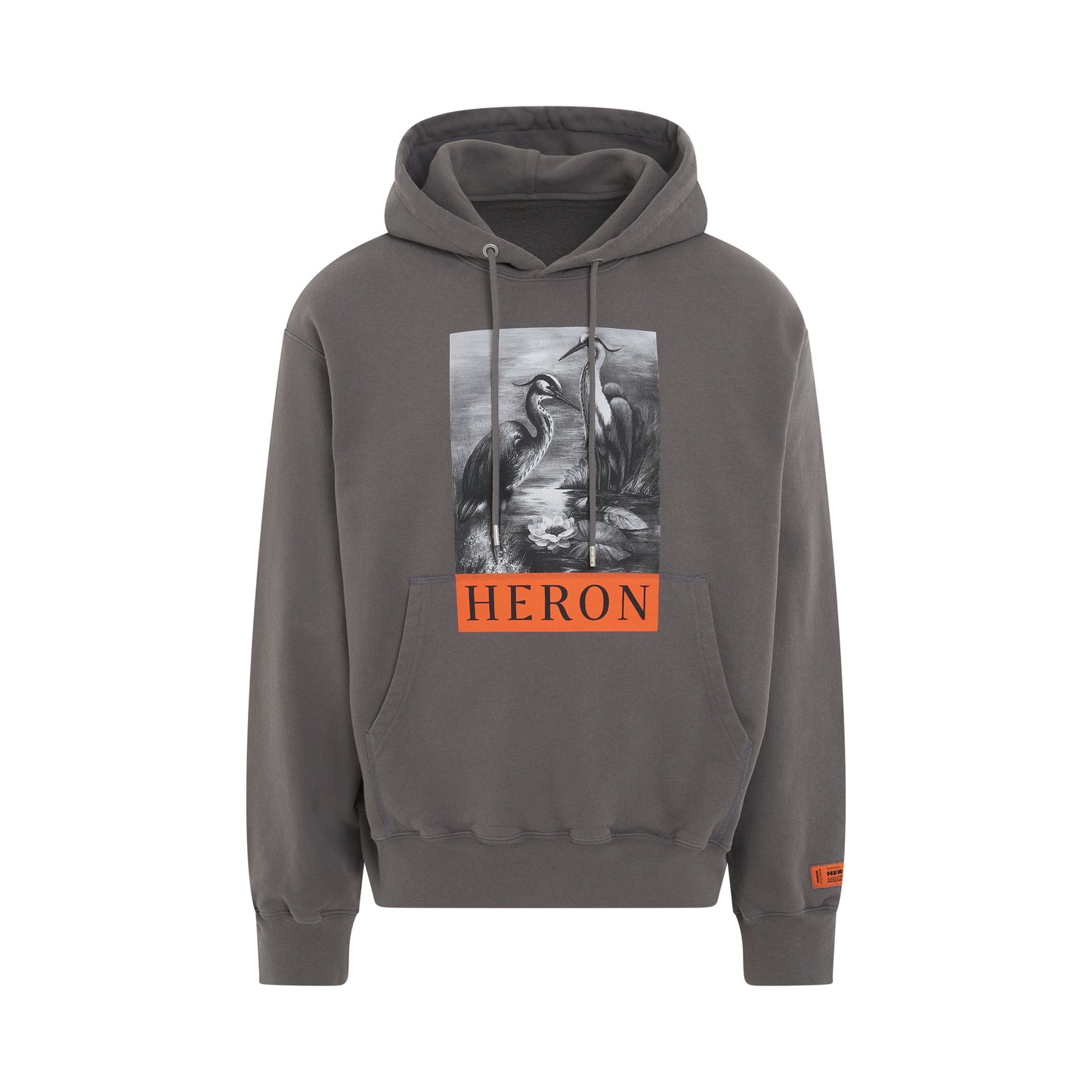 Heron BW Hoodie in Grey/Black