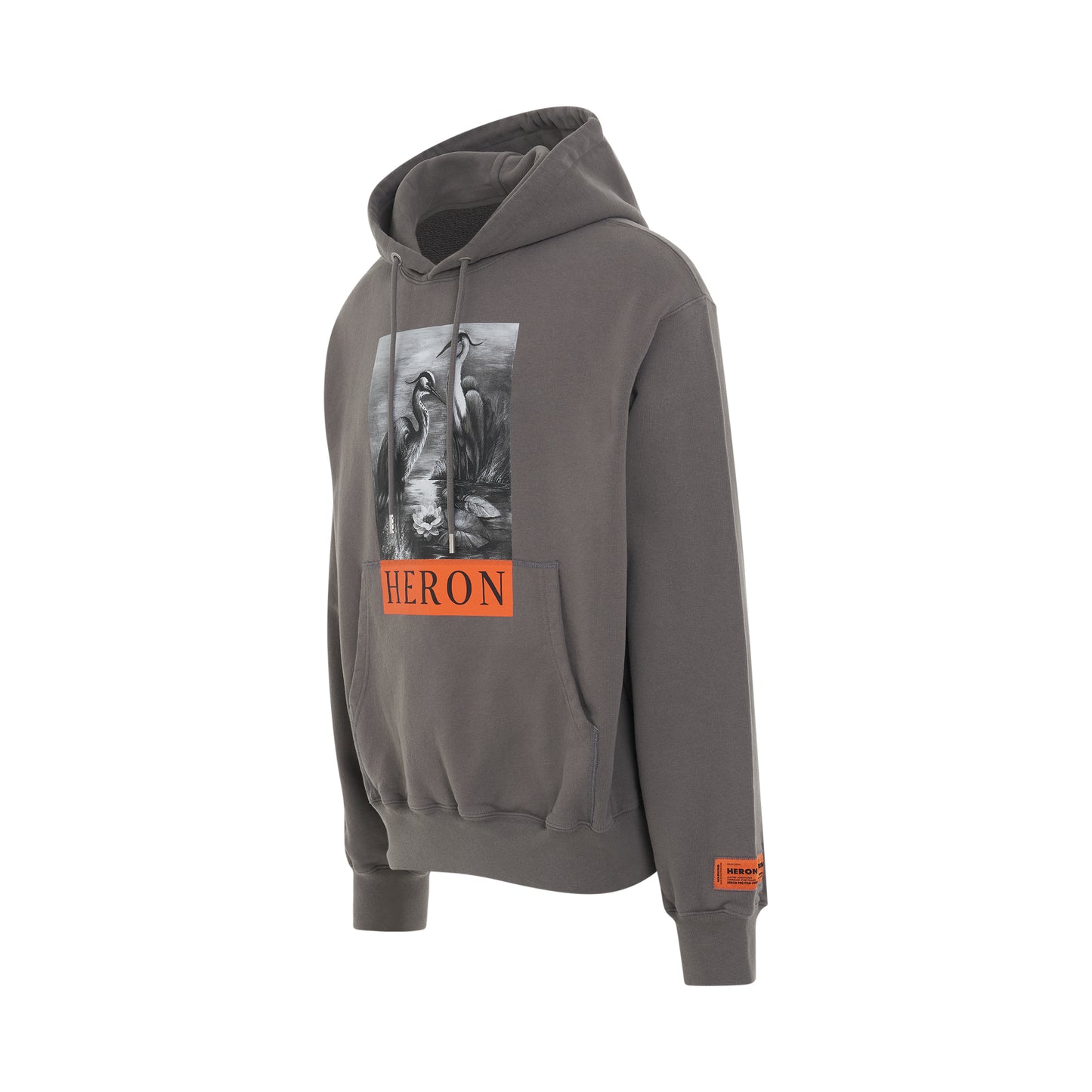 Heron BW Hoodie in Grey/Black