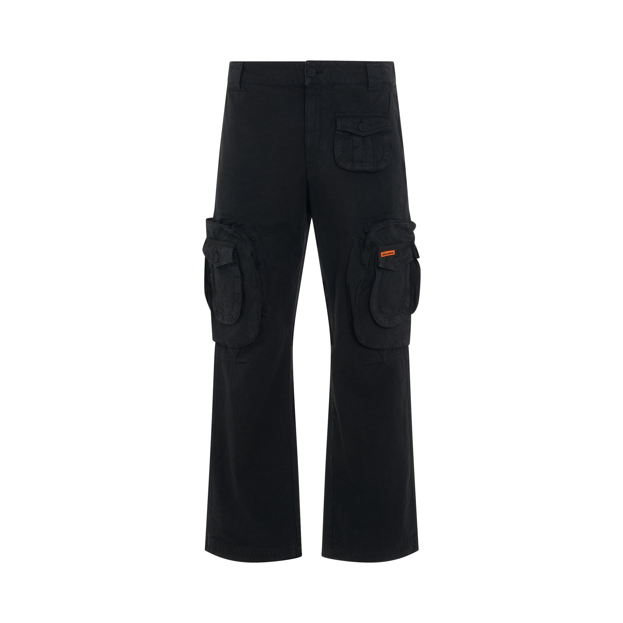 Canvas Cargo Pants in Black