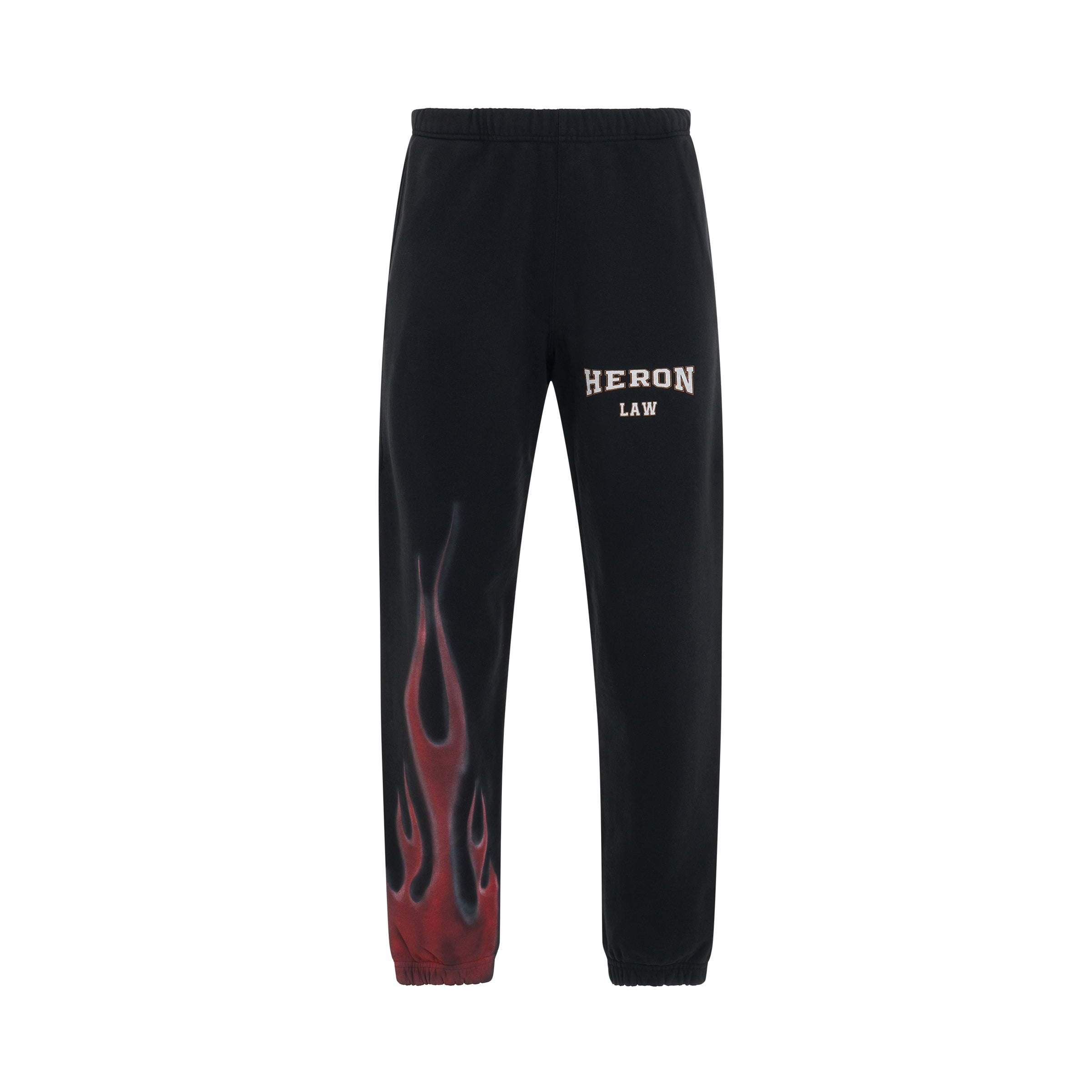 Heron Law Flames Sweatpants in Black/Red