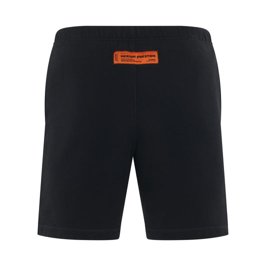 Preston Racing Sweatshorts in Black/White