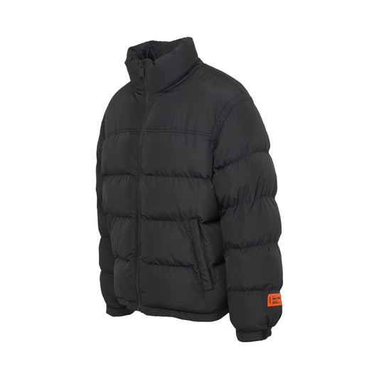 Regular Ex-Ray Nylon Puffer Jacket in Black