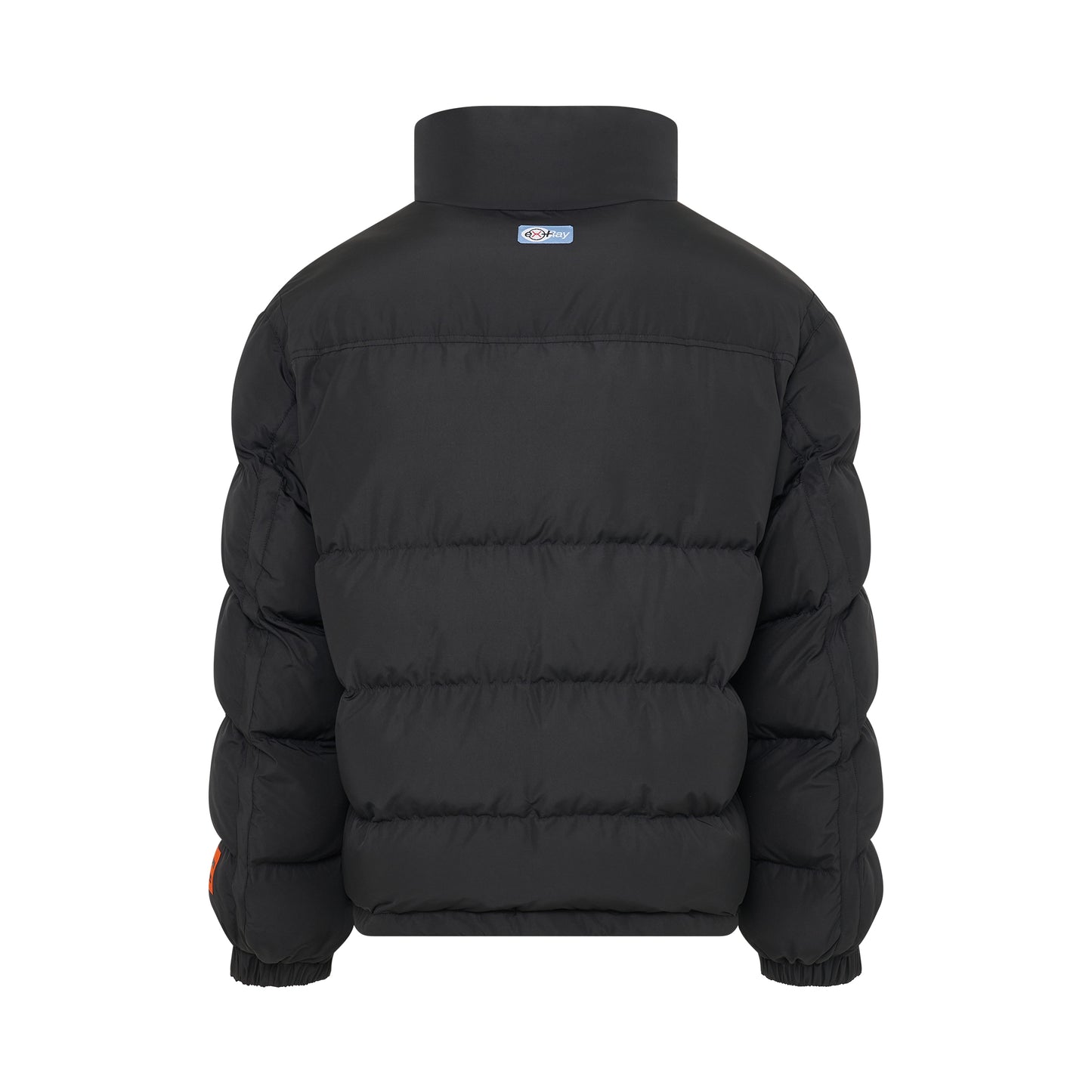 Regular Ex-Ray Nylon Puffer Jacket in Black
