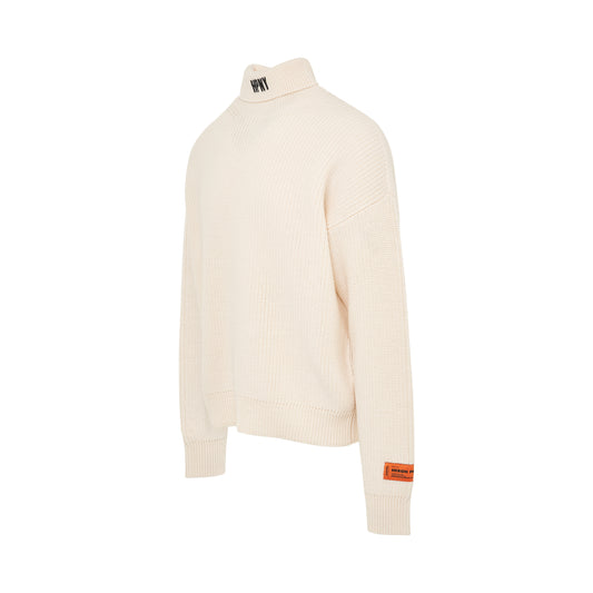 HPNY Knit Rollneck in Ivory/Black