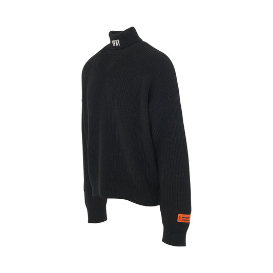 HPNY Knit Rollneck in Black/White