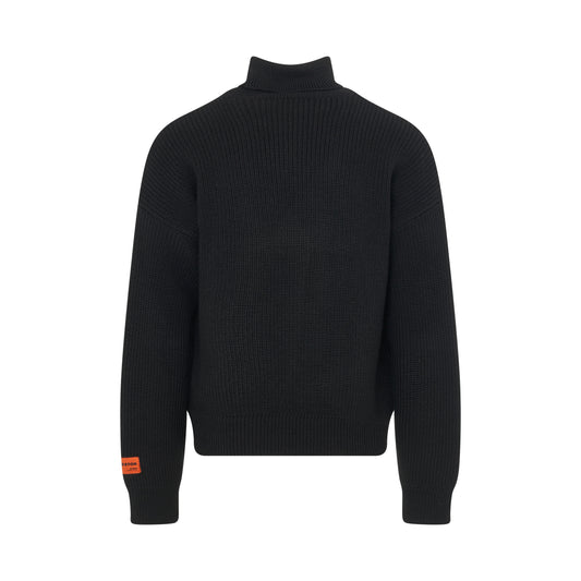 HPNY Knit Rollneck in Black/White