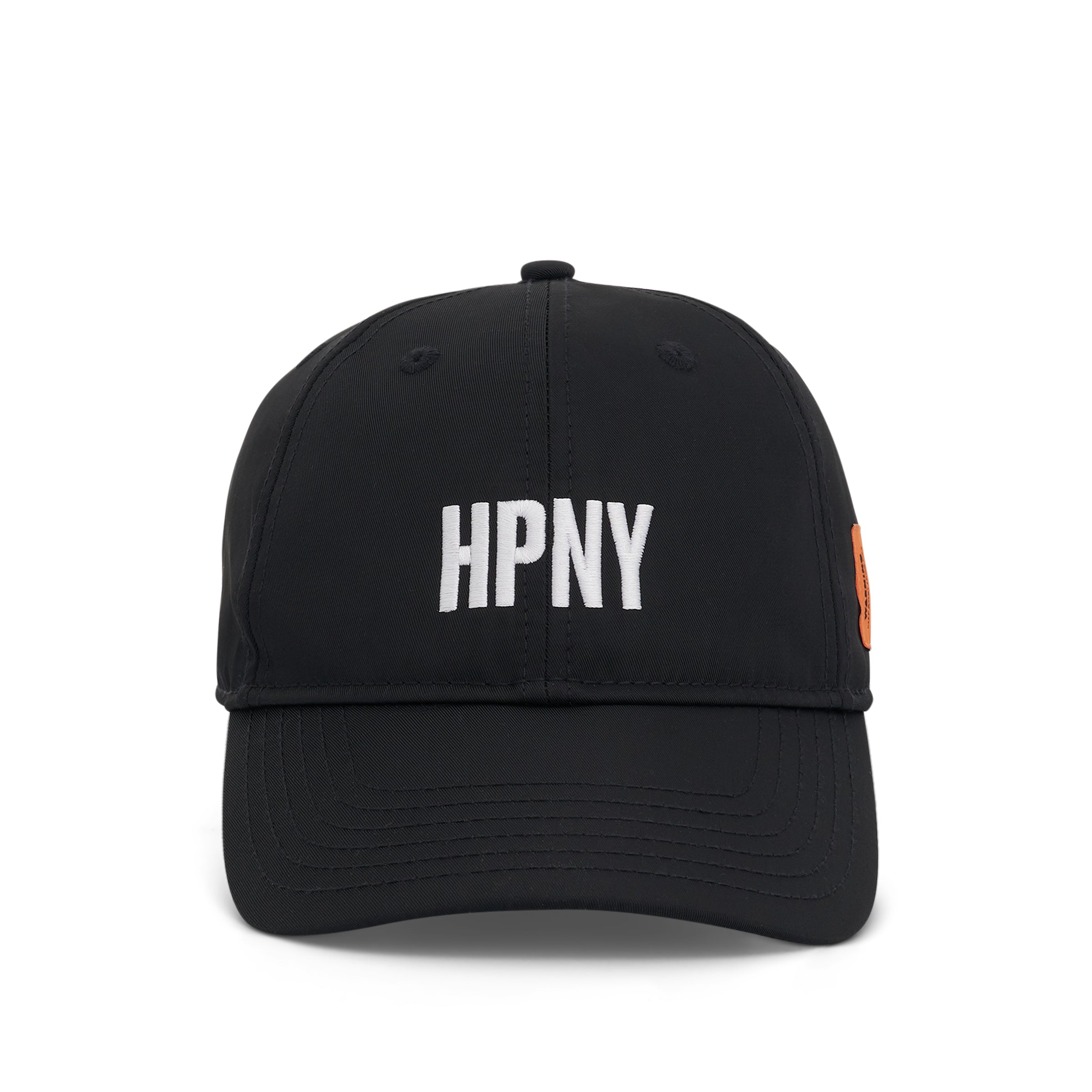 HPNY Embroidered Nylon Cap in Black/White