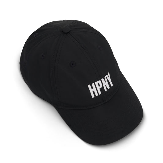 HPNY Embroidered Nylon Cap in Black/White