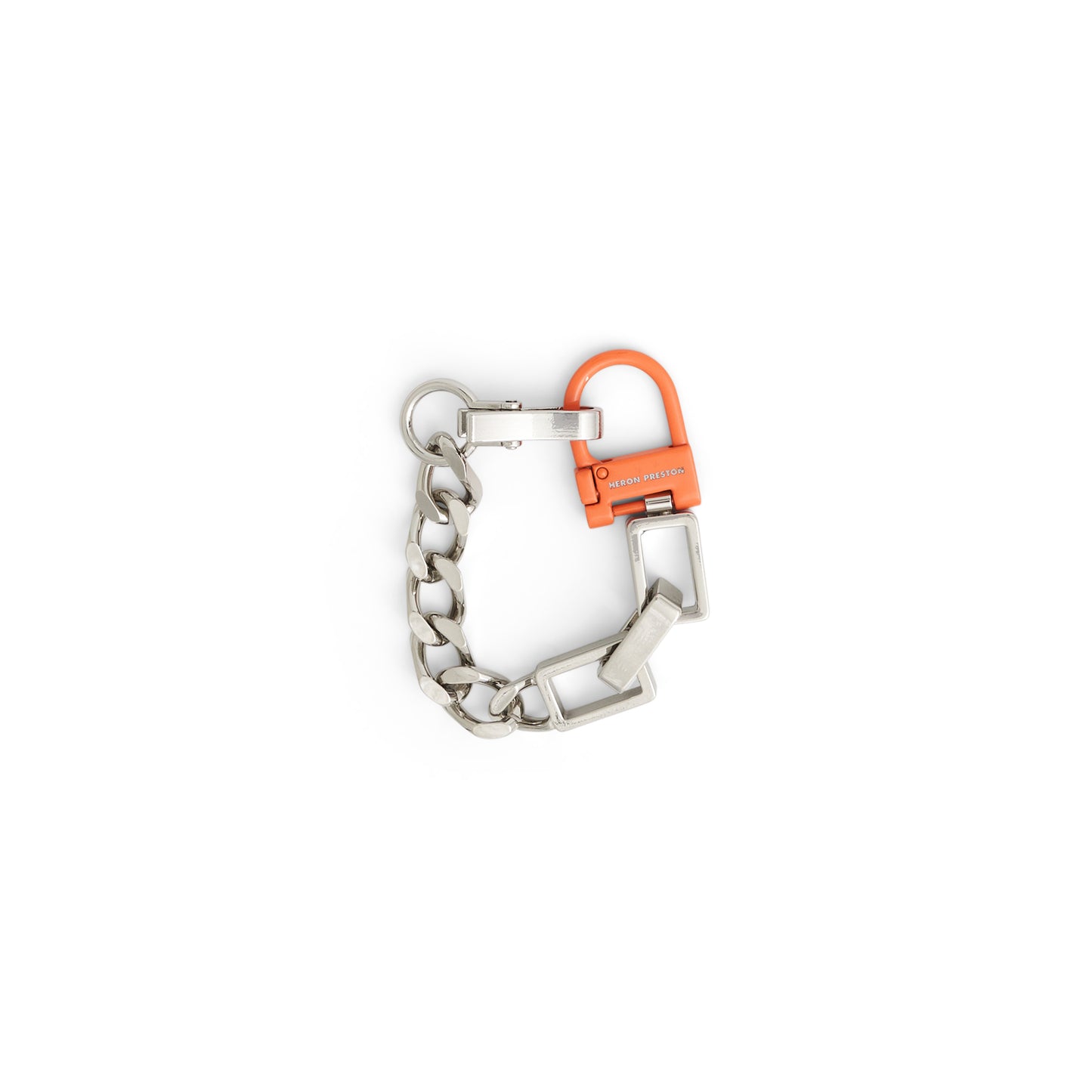 Multichain Square Bracelet in Silver/Orange