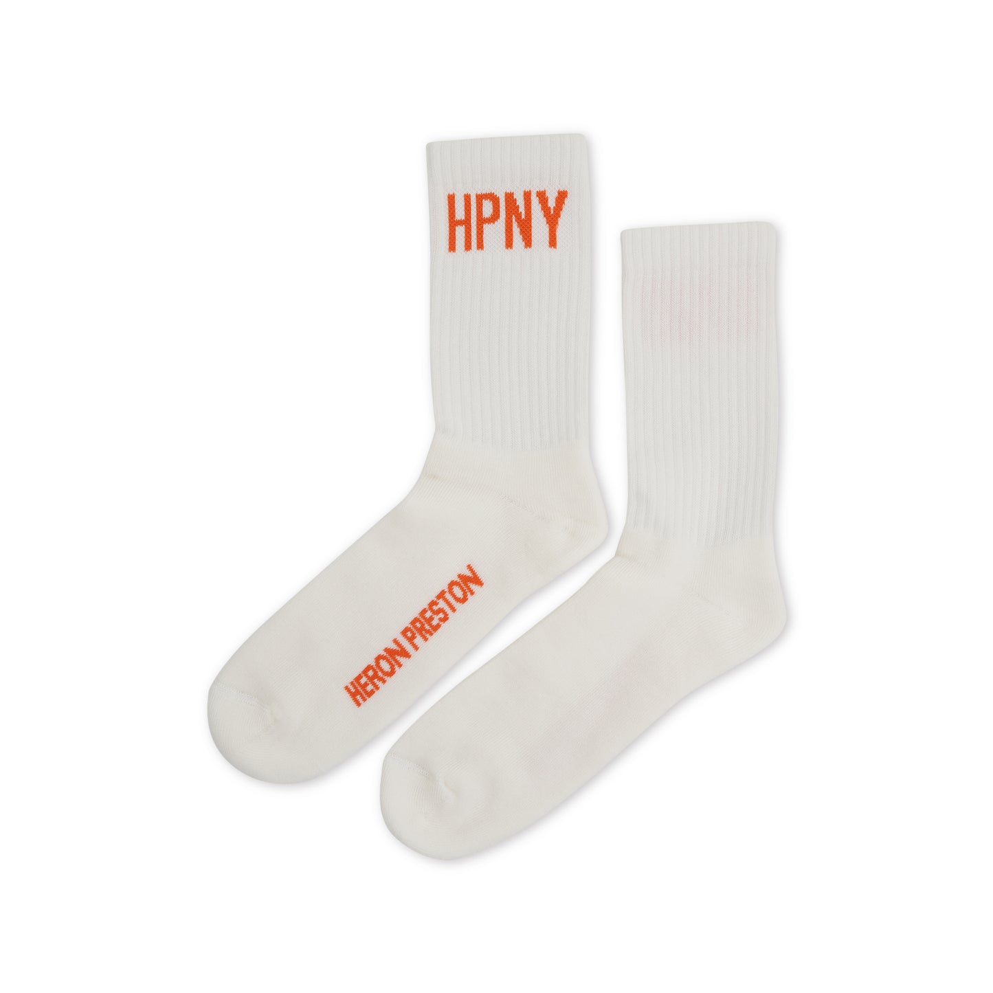 HPNY Long Socks in White/Orange