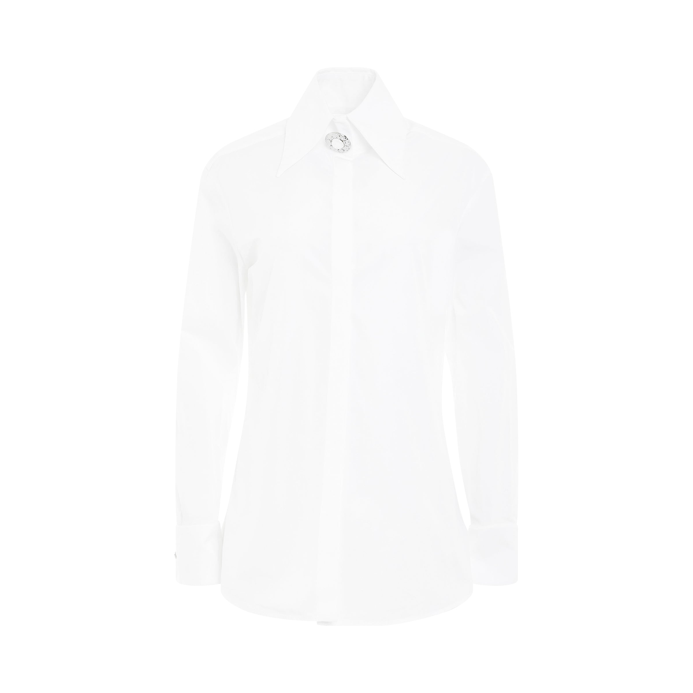 Cotton Popeline Shirt in White