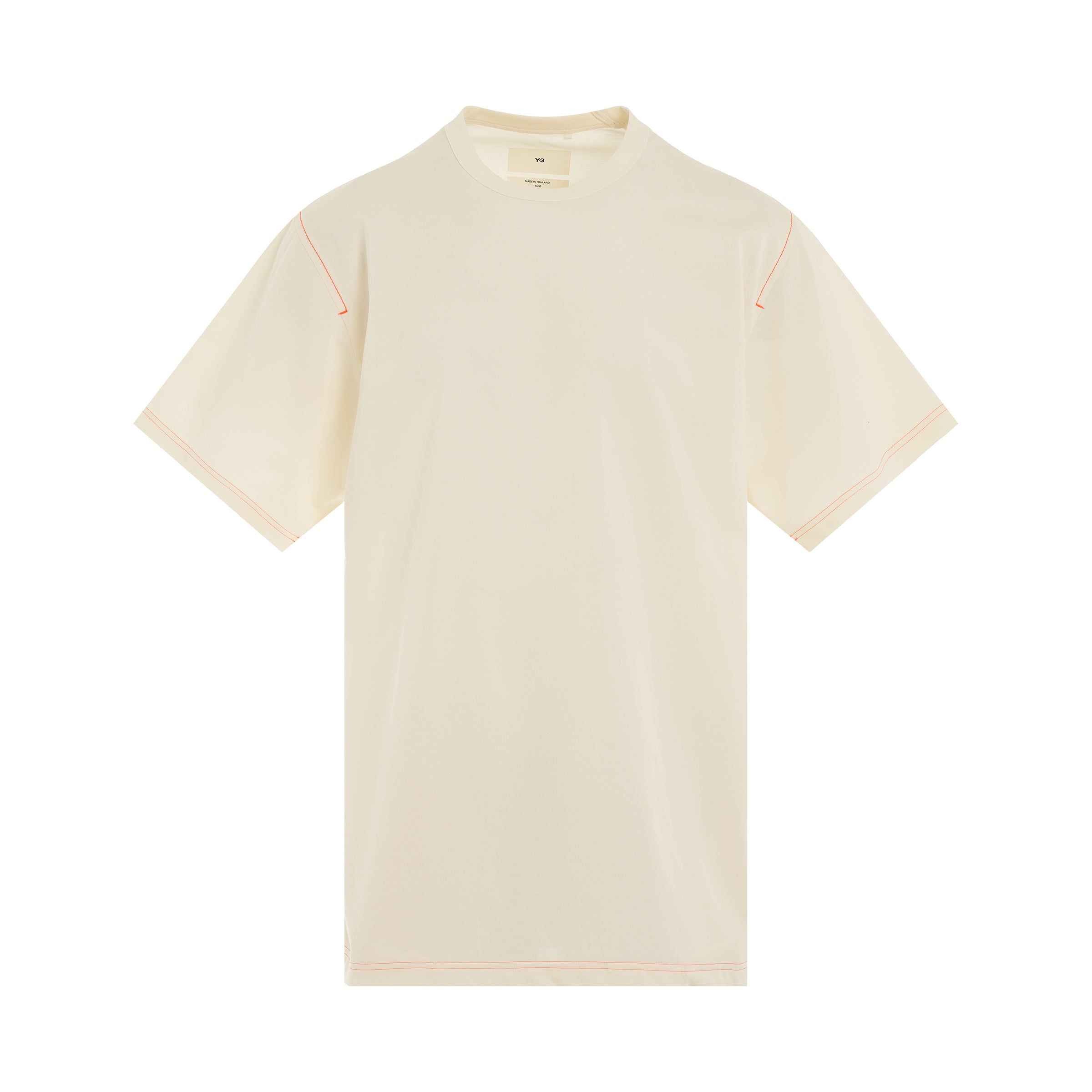 Premium Crewneck Short Sleeve T-Shirt in Cream White