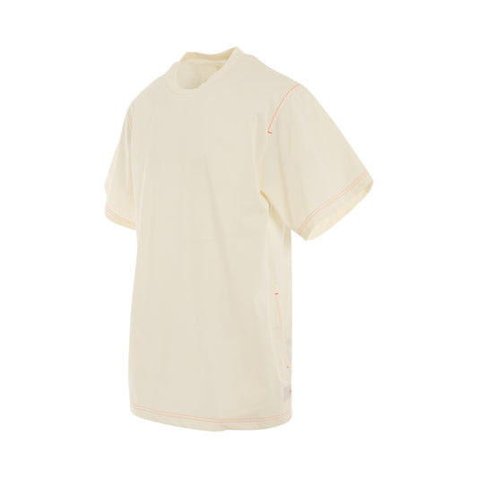 Premium Crewneck Short Sleeve T-Shirt in Cream White