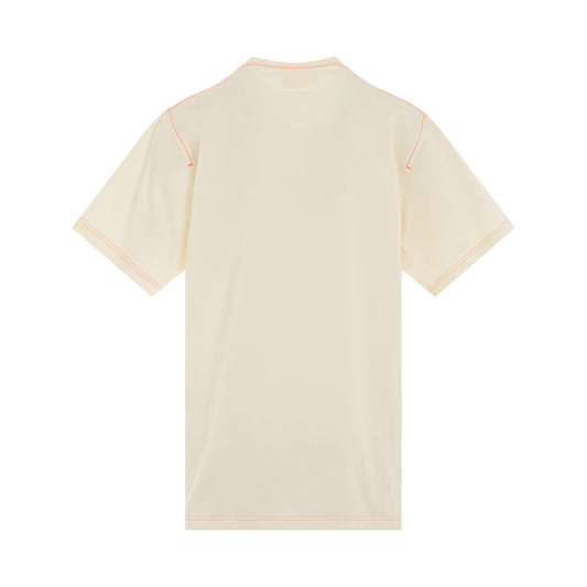 Premium Crewneck Short Sleeve T-Shirt in Cream White