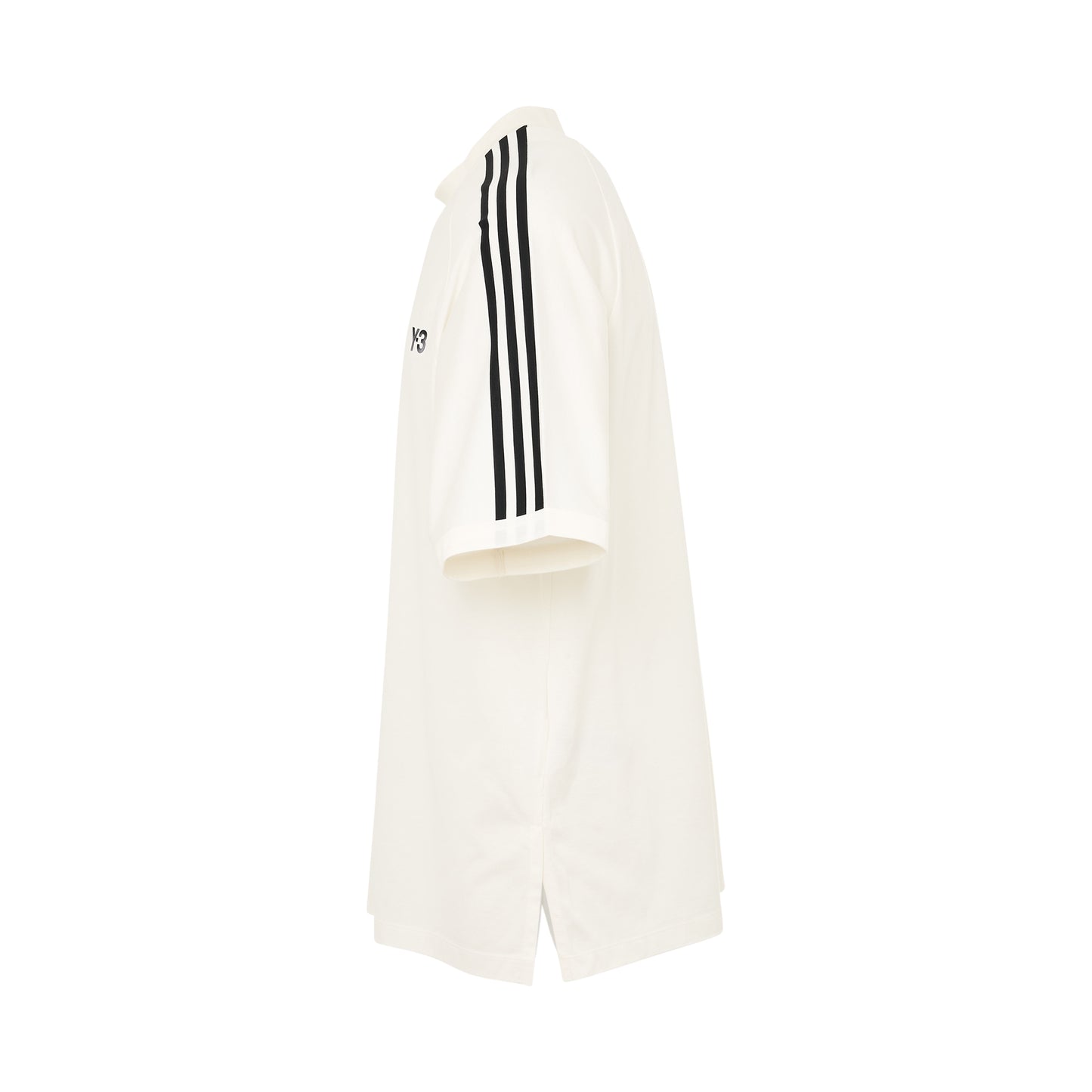 3 Stripes Short Sleeve T-Shirt in Off White/Black