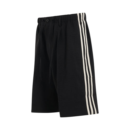 Sport Uniform 3 Stripes Shorts in Black