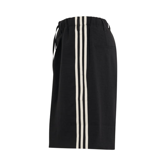 Sport Uniform 3 Stripes Shorts in Black