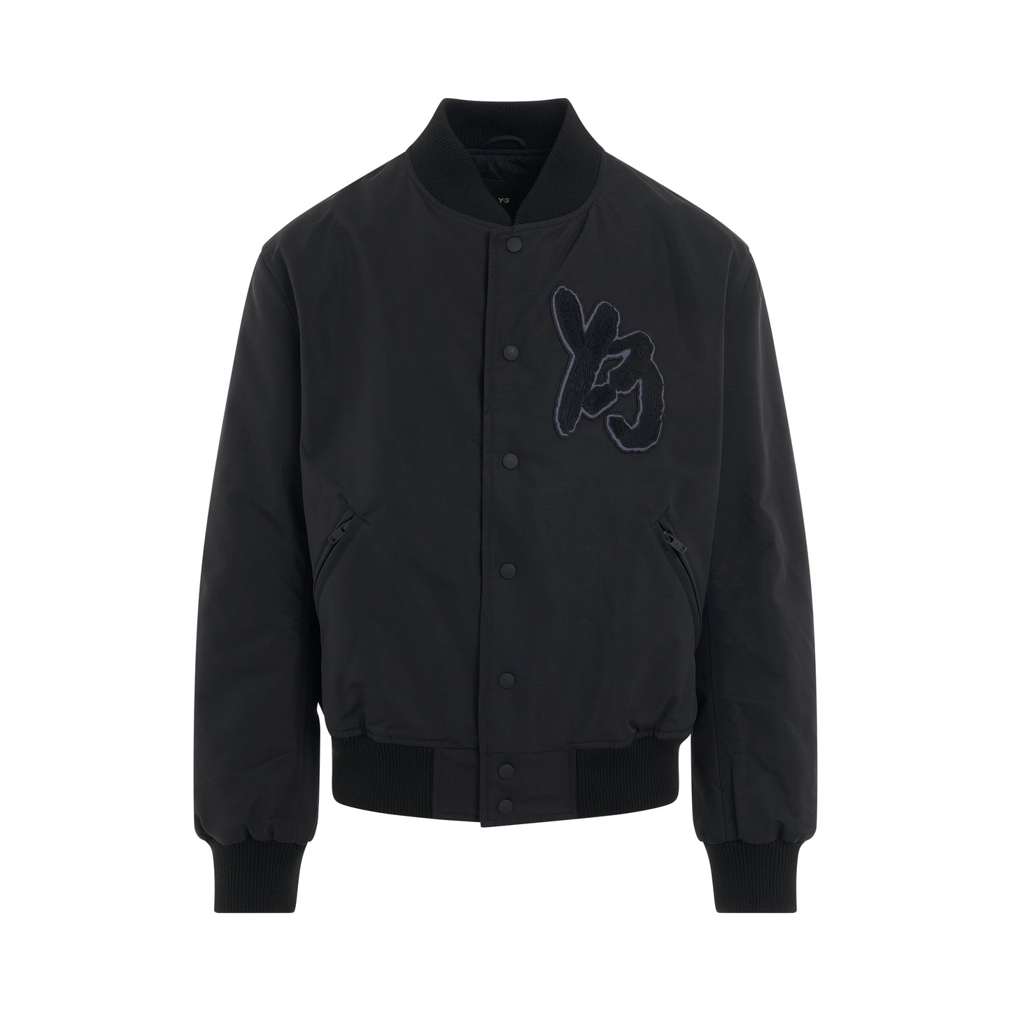 Varsity Team Jacket in Black