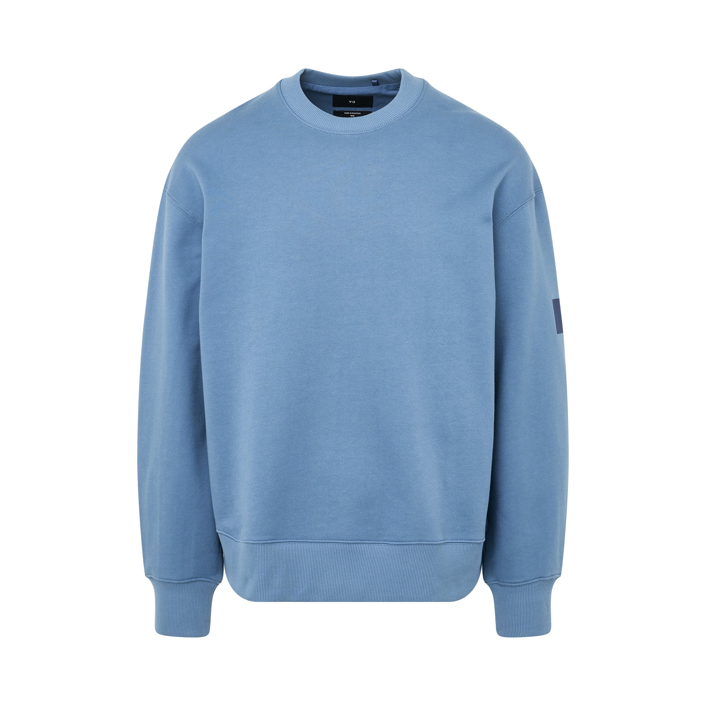 Organic Cotton Terry Crew Sweatershirt in Altered Blue