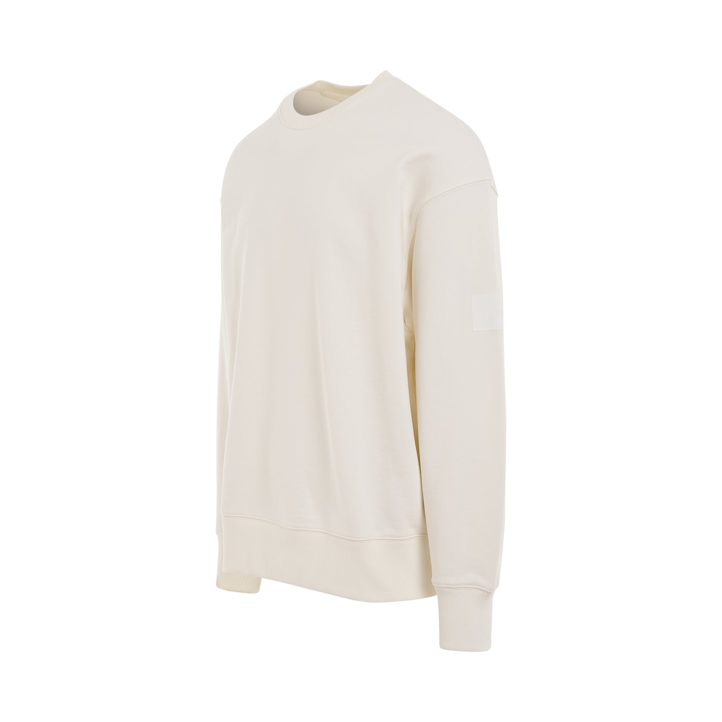 Organic Cotton Terry Crew Sweatershirt in Off White