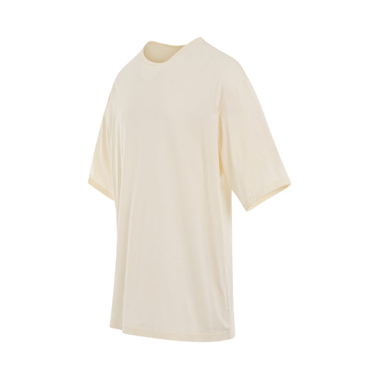 Boxy Short Sleeve T-Shirt in Cream White