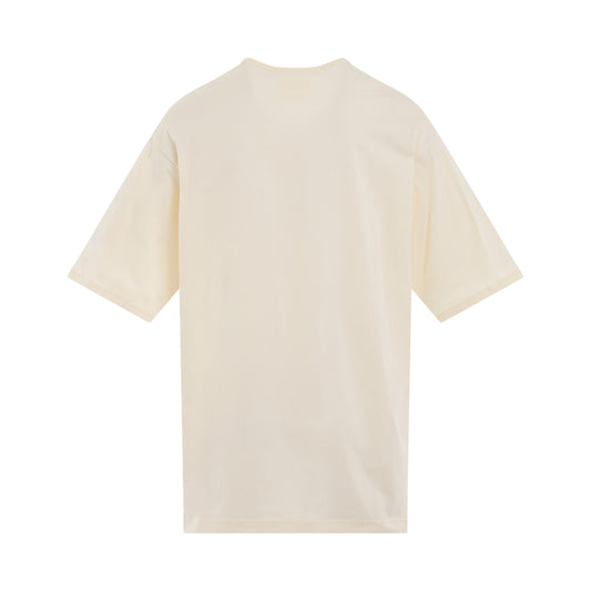 Boxy Short Sleeve T-Shirt in Cream White