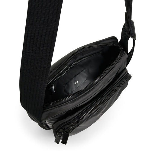 Y-3 Logo Crossbody Bag in Black