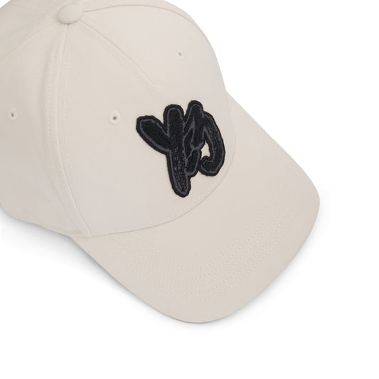 Y-3 Logo Cap in Cream White