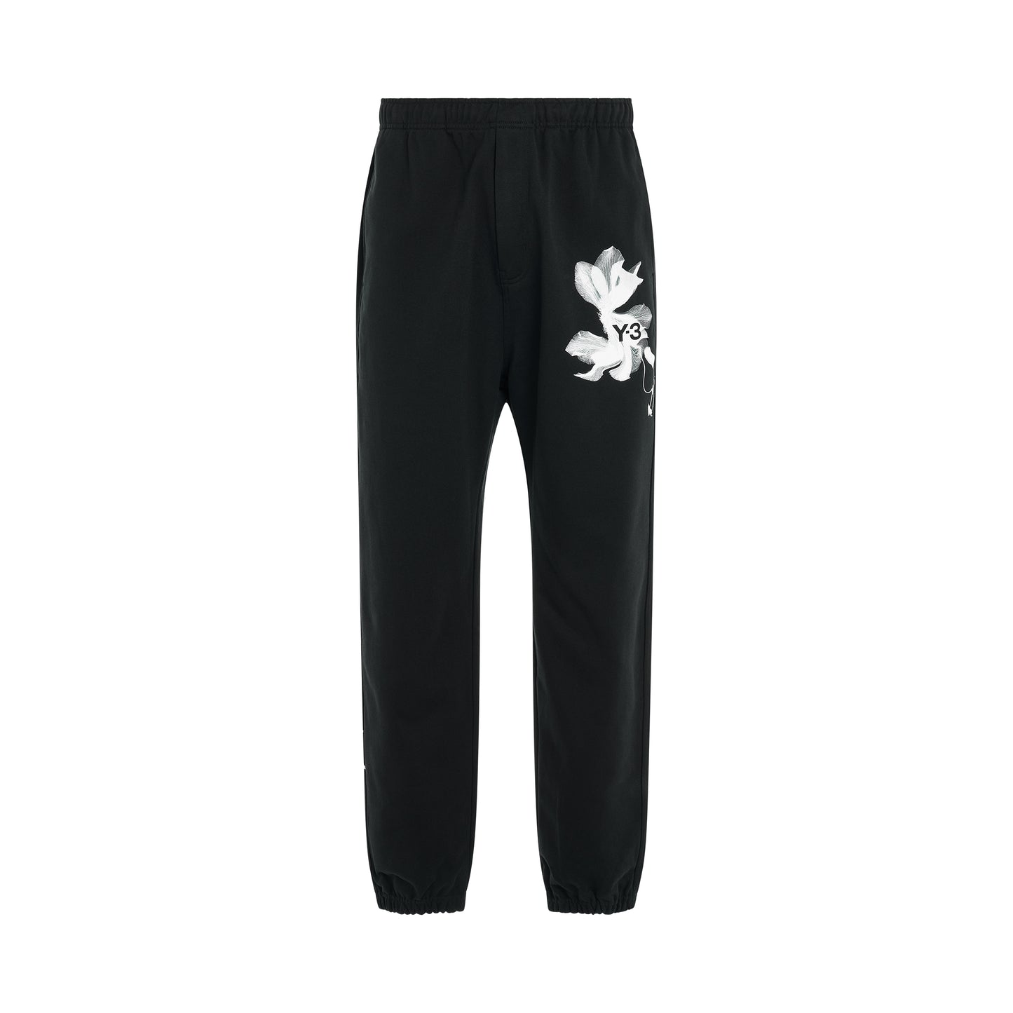 Flower Graphic Sweatpants in Black