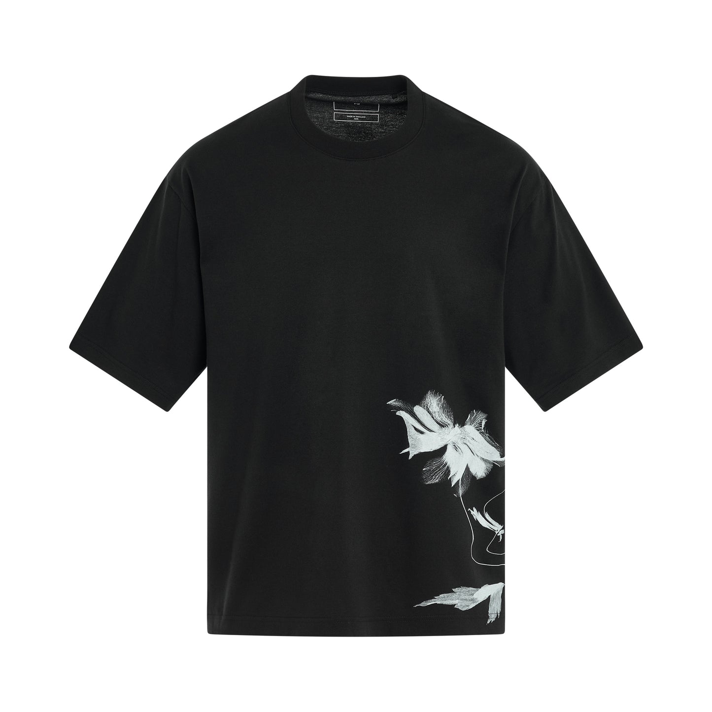 Flower Graphic T-Shirt 2 in Black