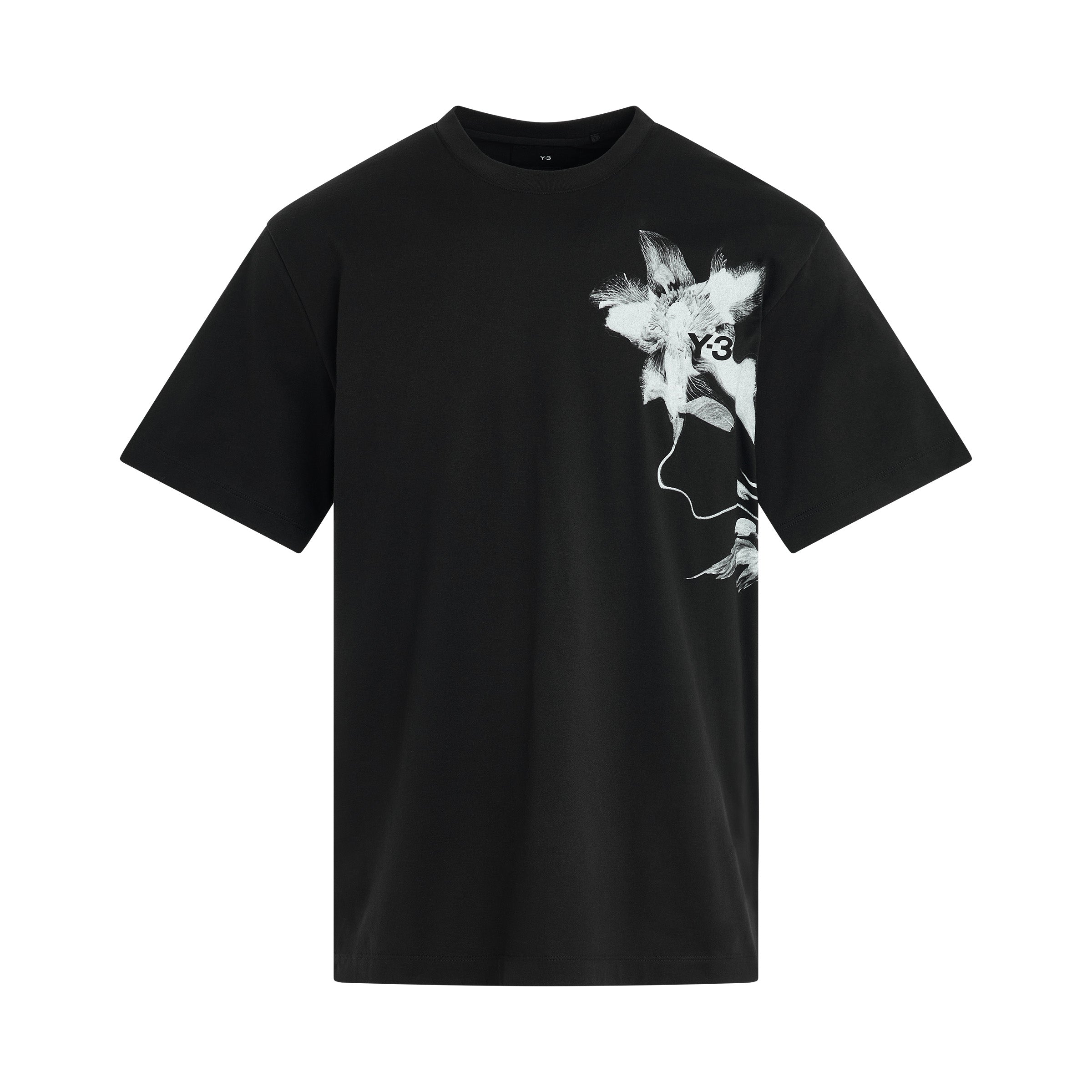 Flower Graphic T-Shirt in Black