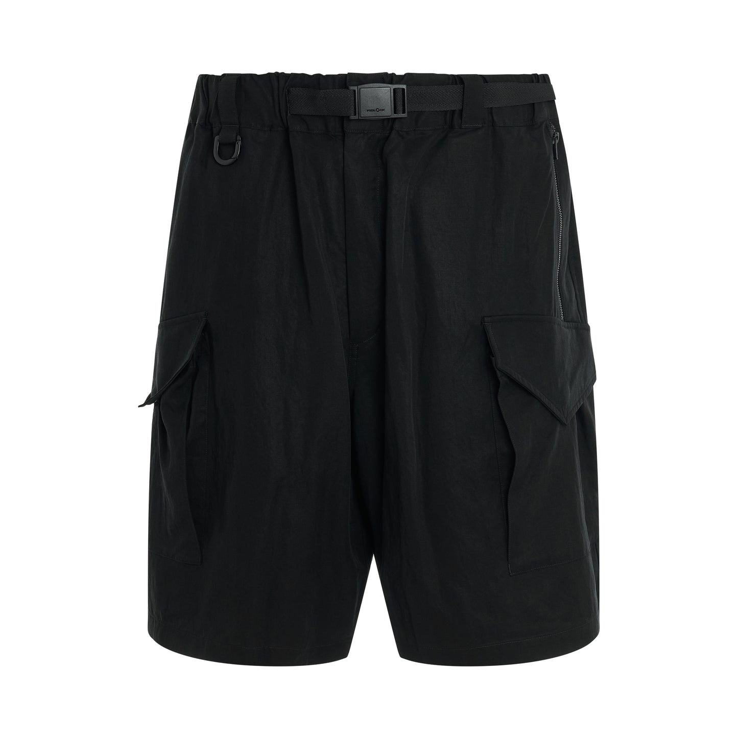Wash Twill Shorts in Black