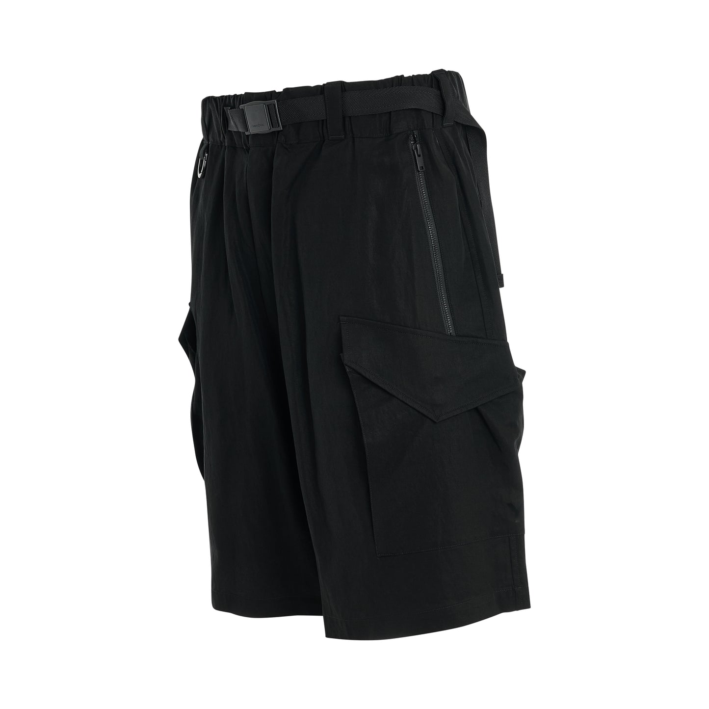 Wash Twill Shorts in Black
