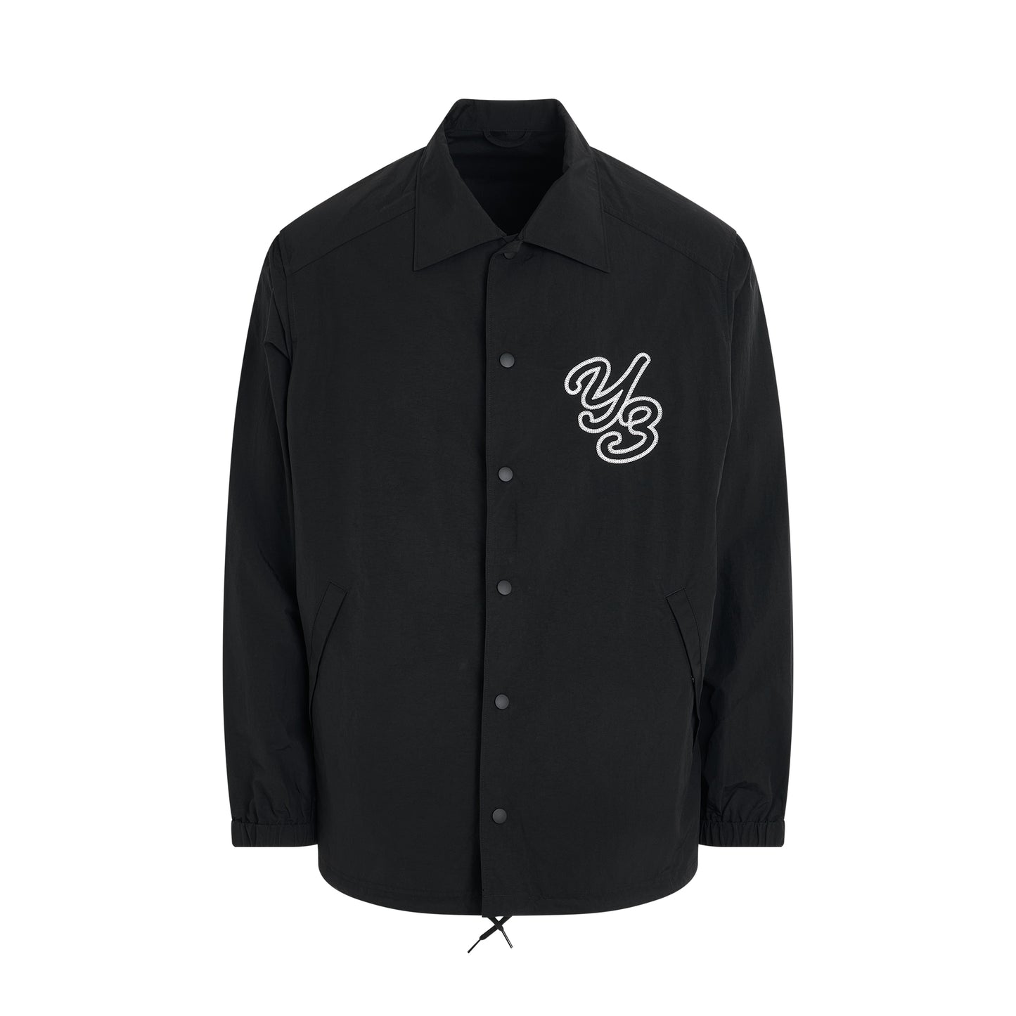 Y-3 Logo Coach Jacket in Black