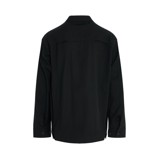 Long Sleeve Pocket Shirt in Black