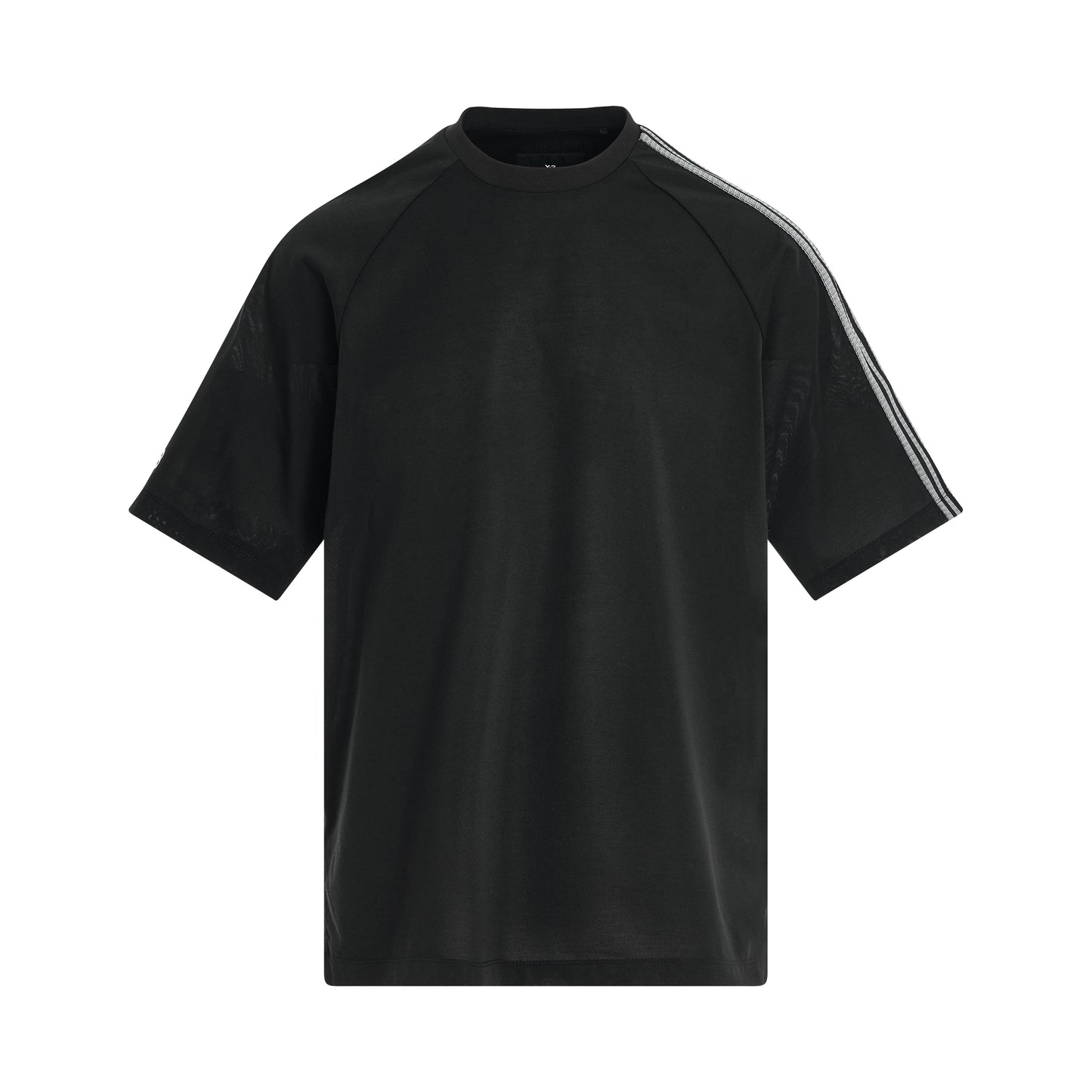 3 Stripe T-Shirt in Black/Off White