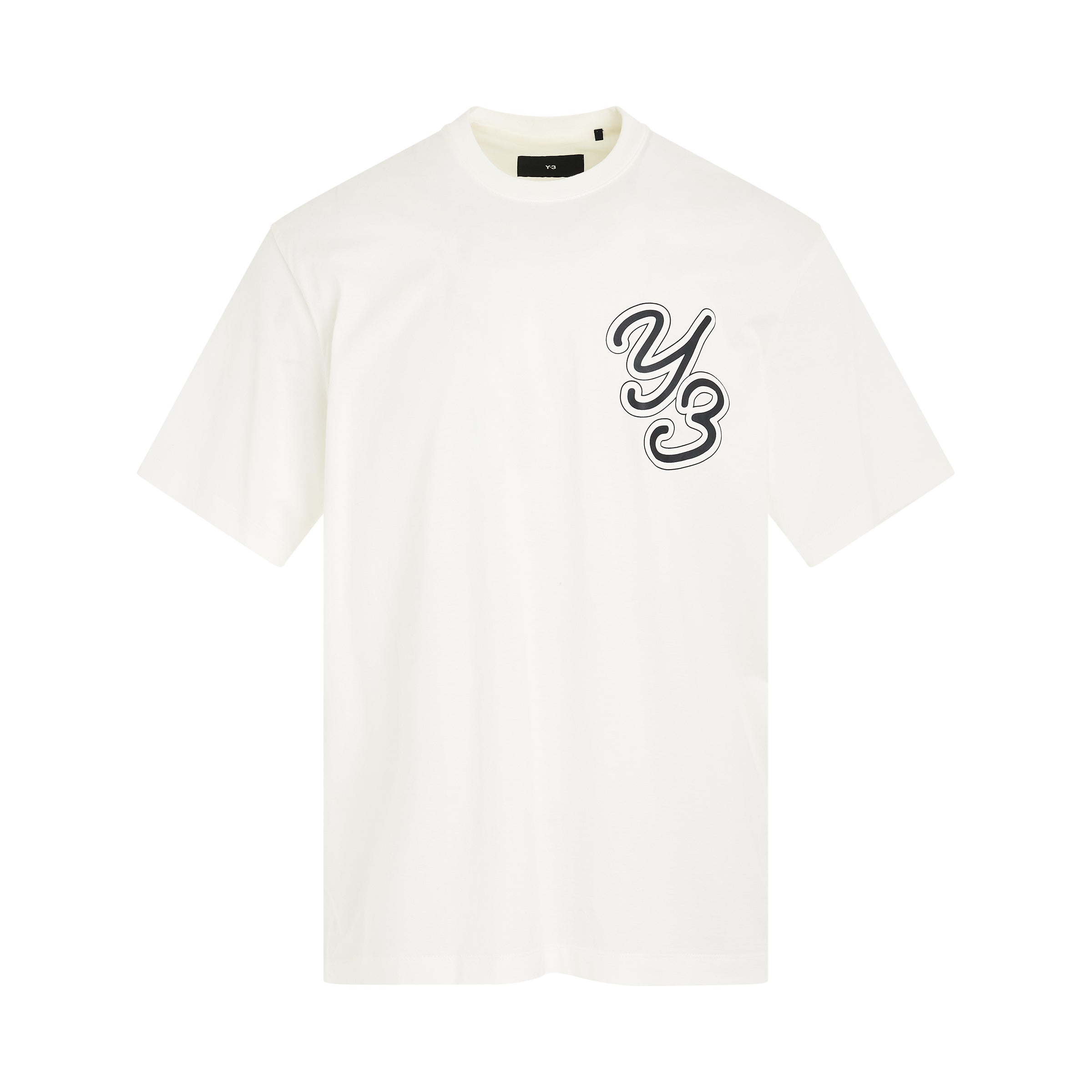 Y-3 Graphic Logo T-Shirt in Off White