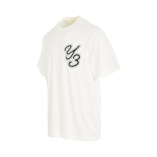 Y-3 Graphic Logo T-Shirt in Off White