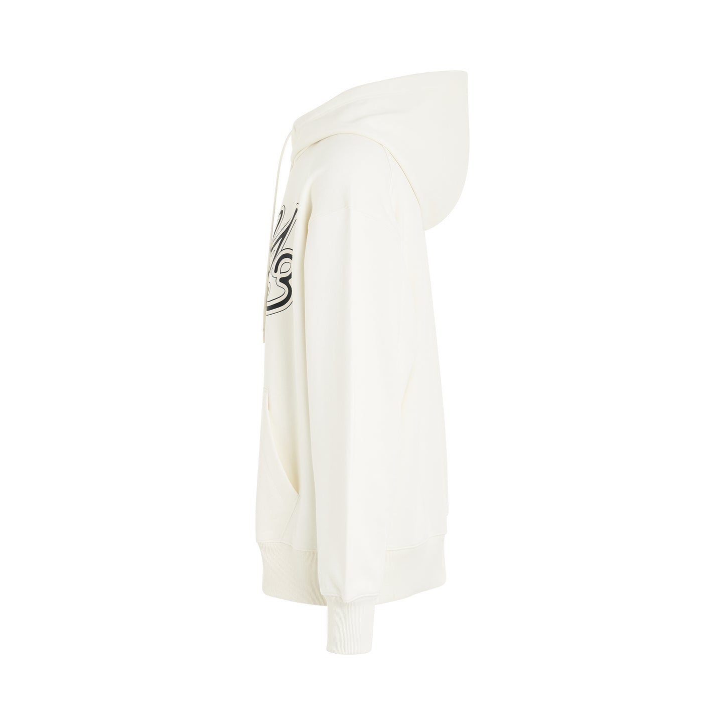 Graphic Logo Hoodie in Off White