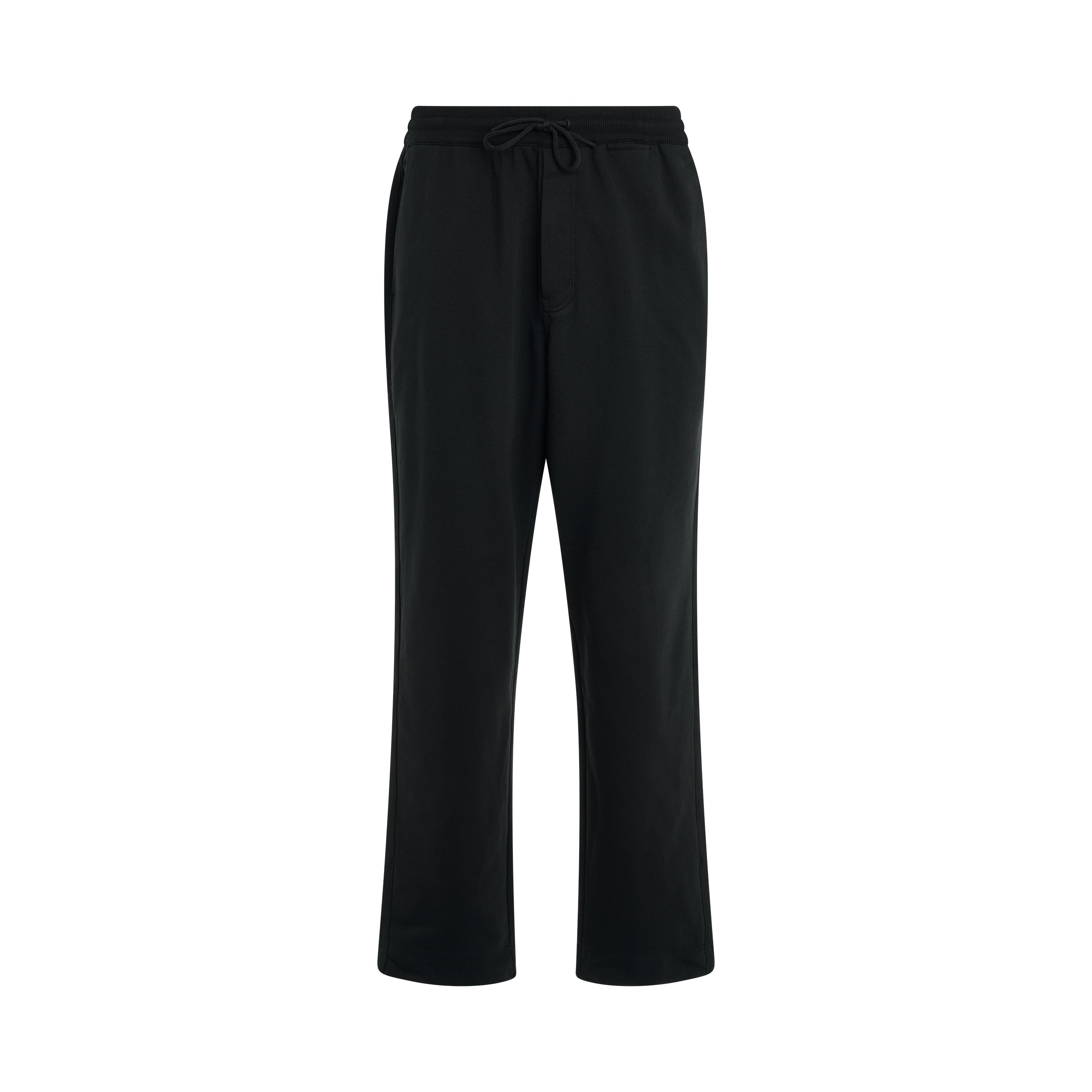 French Terry Straight Pants in Black