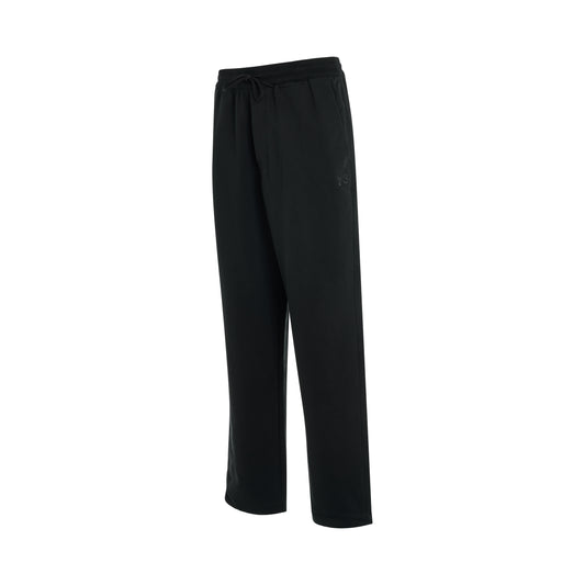 French Terry Straight Pants in Black