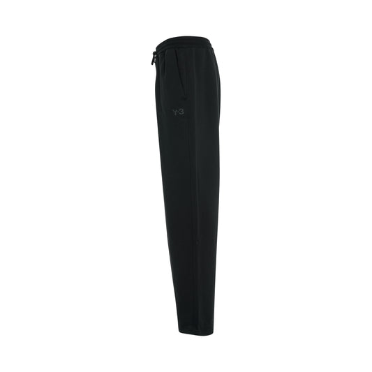 French Terry Straight Pants in Black