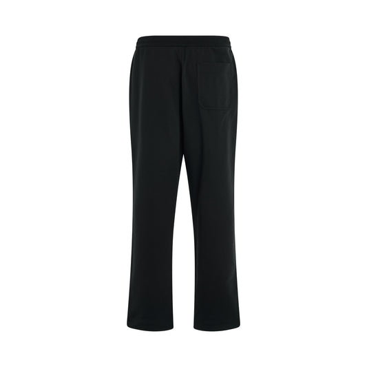 French Terry Straight Pants in Black