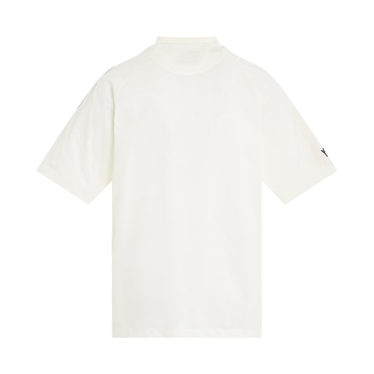 3 Stripe T-Shirt in Off White/Black