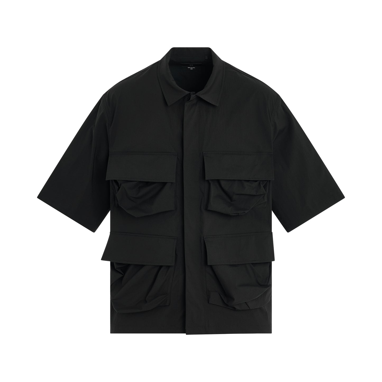 Short Sleeve 4 Pocket Shirt in Black