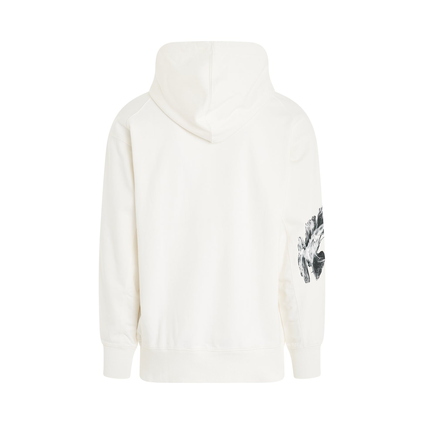 Flower Graphic Hoodie in Off White